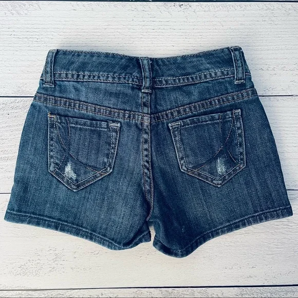 !It Jeans Girls Distressed Denim Shorts Size 5 - Picture 6 of 8